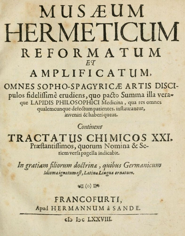 Mus&aelig;um Hermeticum, Frankfurt 1678